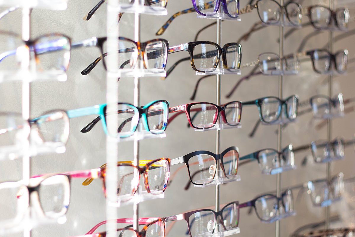 glasses at a glasses shop